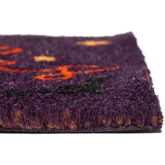 Juvale Halloween Welcome Witches Coir Door Mat Welcome Doormat Indoor Outdoor Nonslip Front Rugs 30 x 17 image {3}