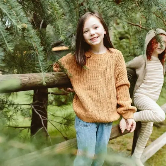 Goumikids Toddler Organic Cotton Chunky Knit Sweater image {2}