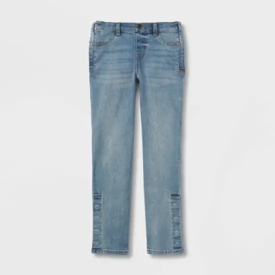 Girls' Adaptive Jeans - Cat & Jack&trade; Light Wash image {4}