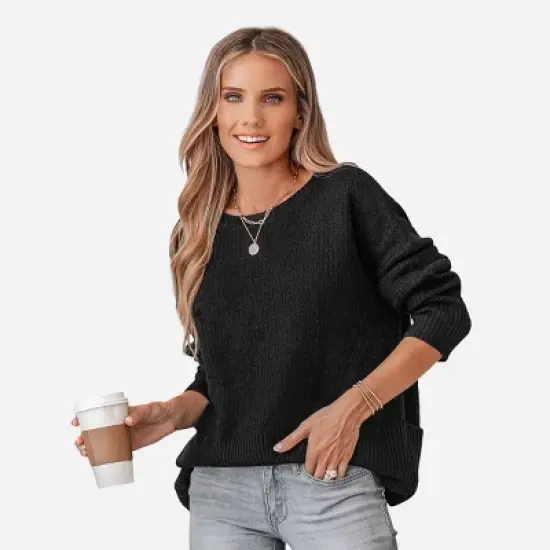 Women's Warm Hugs Drop Sleeve Sweater - Cupshe image {8}