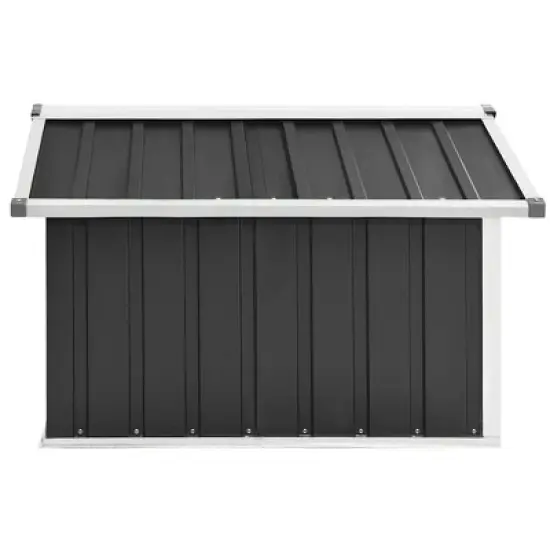 vidaXL Garden Shed Anthracite Galvanized steel Medium Durable image {4}
