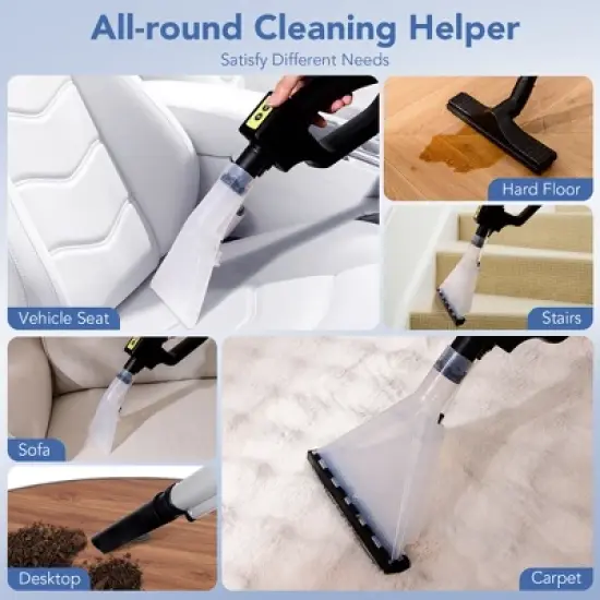 Tangkula 4-in-1 Carpet Vacuum Cleaner w/ 5.5 Peak HP & 17 KPA Max Suction Attachments image {5}