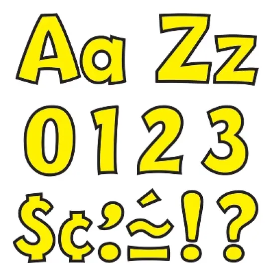 TREND Yellow 4-Inch Playful Uppercase/Lowercase Combo Pack (EN/SP) Ready Letters&reg; image {1}
