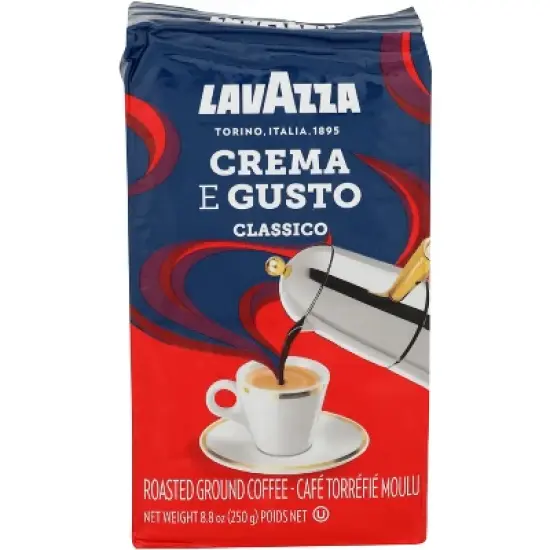 Lavazza Ground Coffee Brick Crema Gusto - Case of 10 - 8.8 oz image {1}