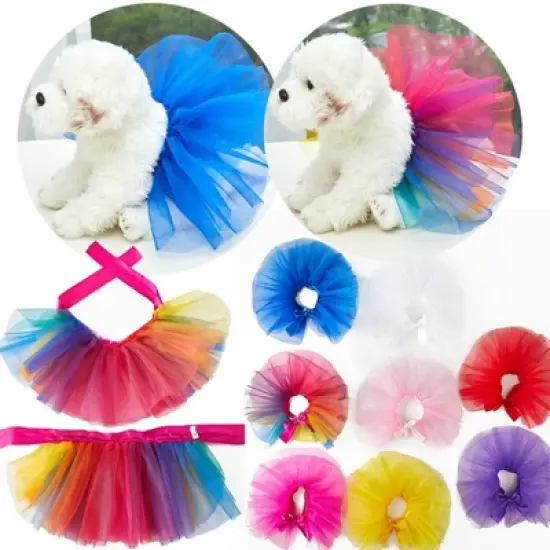 Pet Tutu Skirt Colorful Cute Birthday Dresses Costume Pet Supplies for Large Medium Small Dogs Cats image {4}
