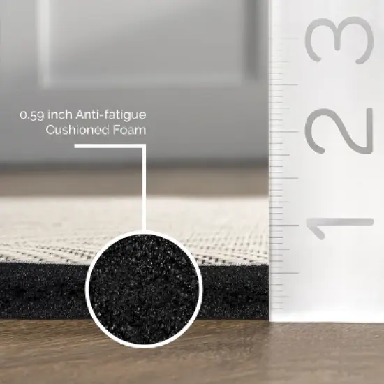 nuLOOM Casual Herringbone Anti Fatigue Kitchen or Laundry Room Comfort Mat image {4}