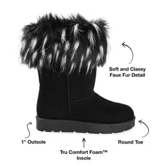 Journee Collection Womens Zorah Round Toe Pull On Winter Boots image {7}