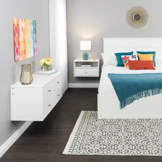 Hanging Dresser and Nightstand Set White - Prepac image {5}