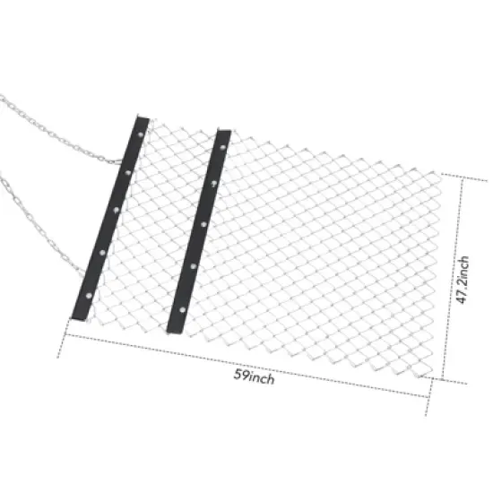 4' x 5' ATV Chain Harrow UTV Drag Grader Tractor Attachments for Farm and Garden Lawn image {4}