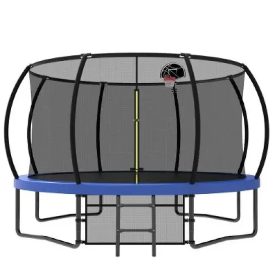 BestParts 12FT Trampoline with Safety Enclosure, Basketball Hoop & Ladder image {7}