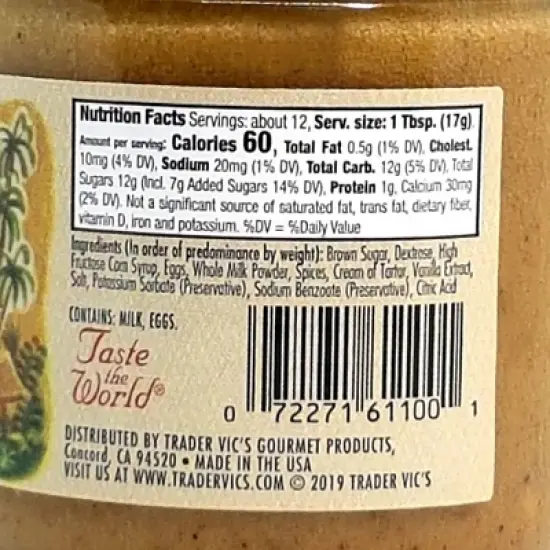 Trader Vic's Tom & Jerry Batter Mix 8.5 Oz. X 2 Jars with Bonus Gift Gold Stainless Steel Stirring Spoon (3-Pc Set) image {4}