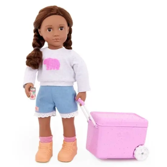 Our Generation Rolling Camping Cooler & Play Food Accessory Set for 18'' Dolls image {3}
