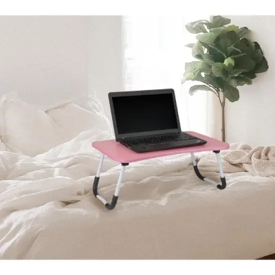 Mind Reader Foldable Bed Tray, Lap Desk with Fold-Up Legs, Freestanding Portable Table for Laptop, Tablet, Reading image {5}