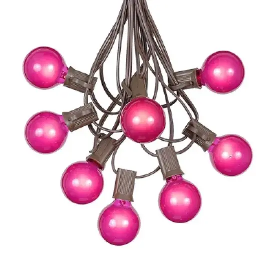Novelty Lights 100 Feet G40 Globe Outdoor Patio String Lights, Brown Wire image {15}