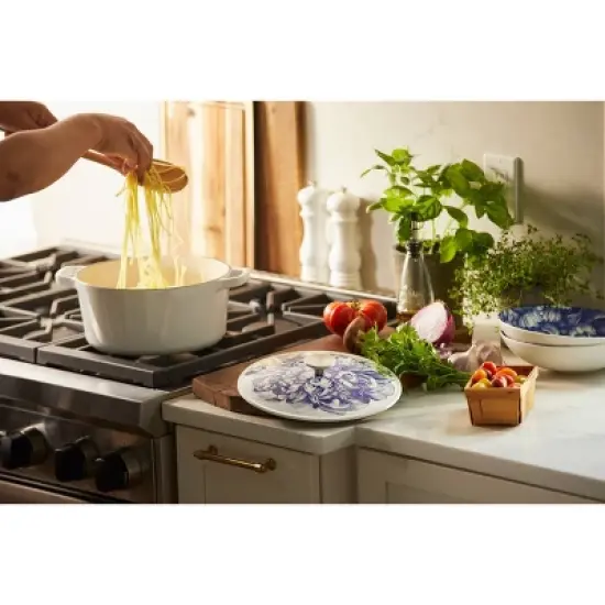 Cuisinart Caskata 5qt Enameled Cast Iron Round Casserole - Blooming Peony image {4}