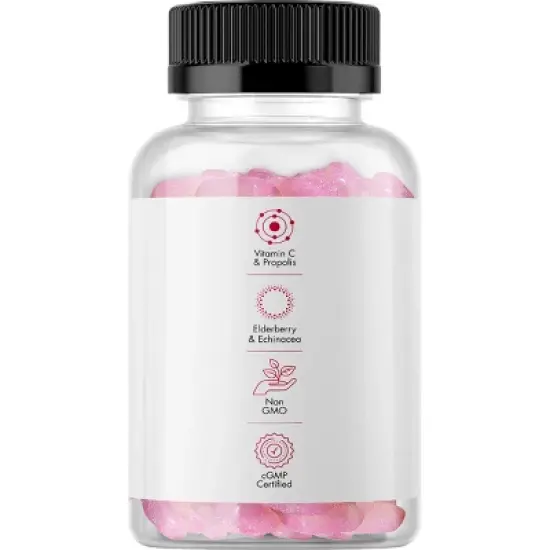 Codeage Immunity Gummies, Vitamin C, Sambucus Black Elderberry, Echinacea & Propolis Supplement - 60ct image {5}