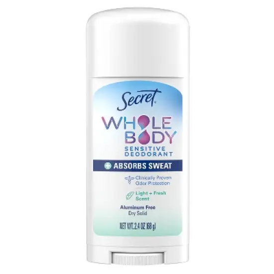 Secret Dry Feel Whole Body Deodorant - Light & Fresh - 2.4oz image {10}