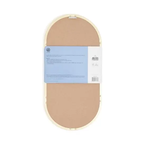 U Brands 8"x16" Metal Frame Oval Dry Erase Board Gold image {7}