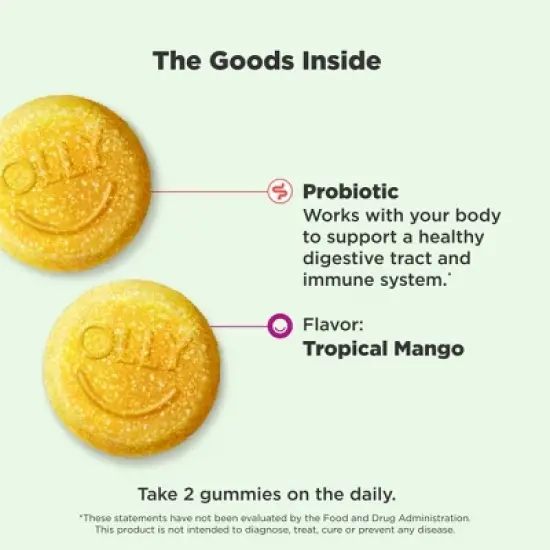 OLLY Probiotic Gummies - Tropical Mango - 80ct image {2}