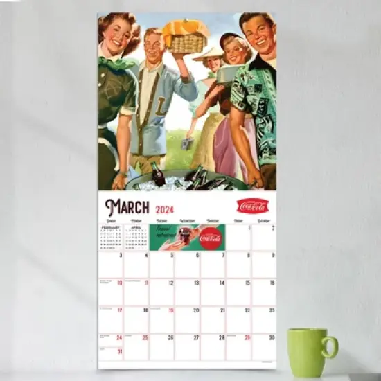 TF Publishing 2024 Wall Calendar 12"x12" Coca Cola: Nostalgia image {2}
