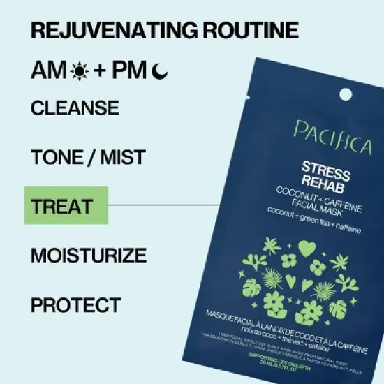 Pacifica Stress Rehab Coconut and Caffeine Face Mask - 0.67 fl oz image {3}