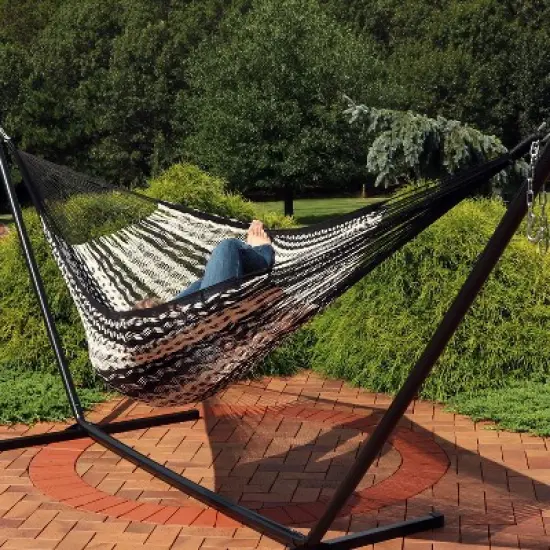 Sunnydaze Heavy-Duty Handwoven  XXL Mayan Family Hammock with Thick Cord - 880 lb Weight Capacity image {1}