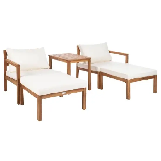 Pratia 5pc Outdoor Set - Natural/Beige - Safavieh image {2}