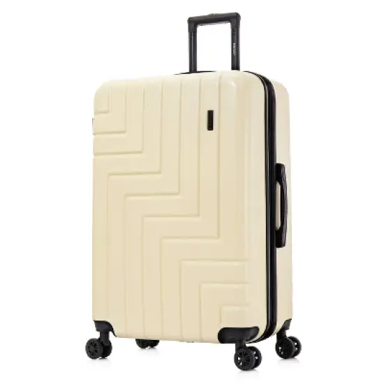 DUKAP Zahav Lightweight Hardside Large Checked Spinner Suitcase - Sand image {17}
