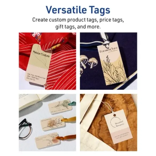 Avery Rounded Price Tags, 1-1/2" x 3", Kraft Brown, 100 Total image {3}