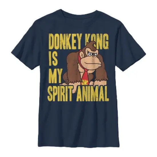 Boy's Nintendo Donkey Kong is My Spirit Animal T-Shirt image {2}