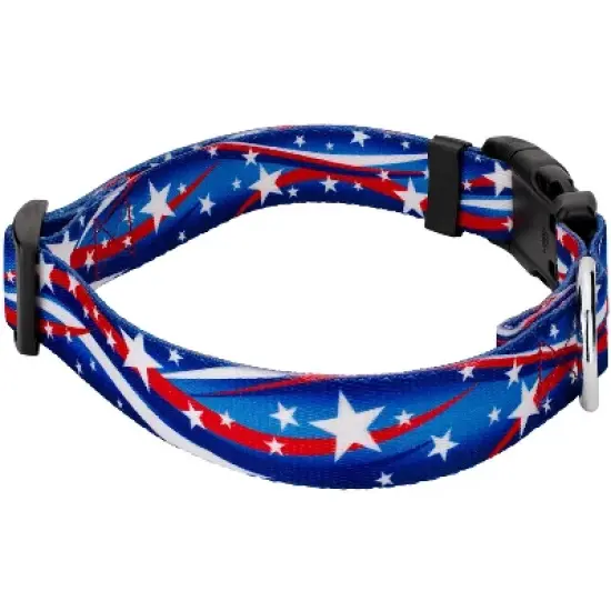Country Brook Petz Deluxe Star Spangled Dog Collar - Made In The U.S.A. image {3}