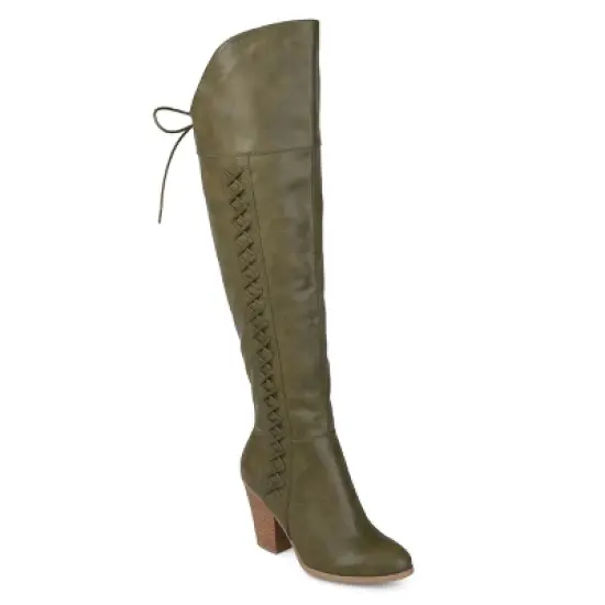 Journee Collection Womens Spritz-p Wide Calf Stacked Heel Over The Knee Boots image {12}
