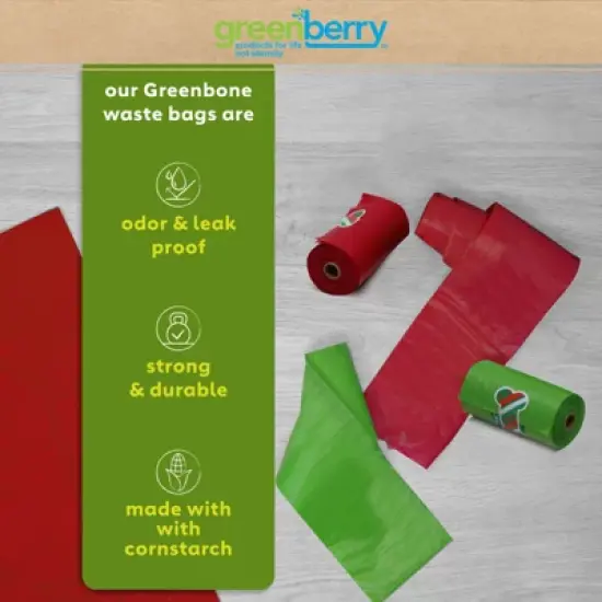 Greenbone Biobase Christmas-Themed Pet Waste Bag Refills: 16 Rolls -192 Refills to Keep Your Pet Happy and Your Neighborhood Clean! image {2}