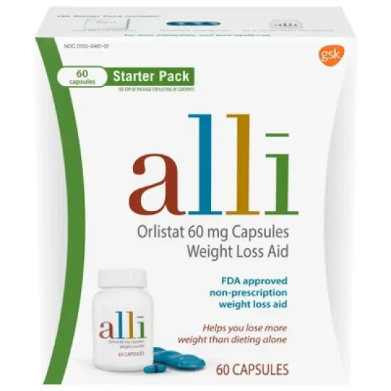 ALLI Orlistat 60mg Weight Loss Aid Starter Kit Capsules - 60ct image {5}