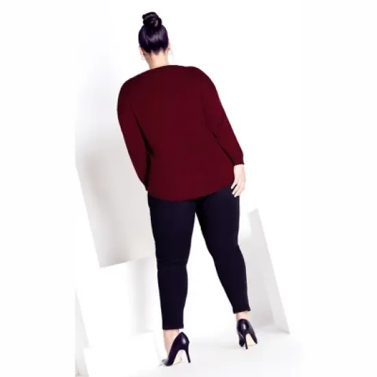 Women's Plus Size Butter Denim Pull On Jean Black - tall | AVENUE image {2}