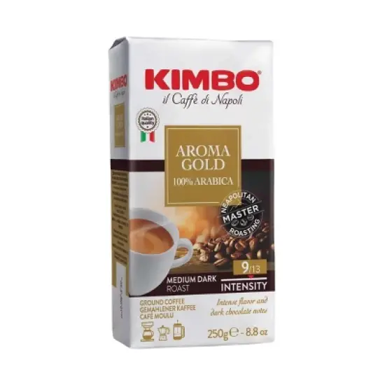 Kimbo Aroma Gold 100% Arabica - Ground Coffee 250g Brick image {5}
