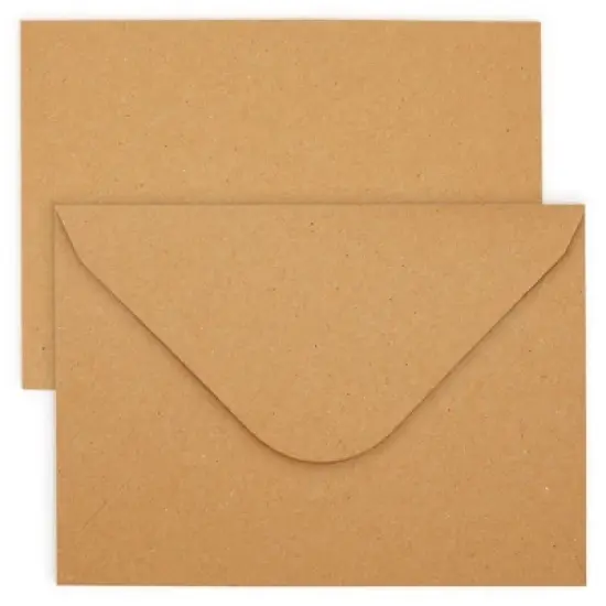 Paper Junkie Kraft Paper Invitation Envelopes 4x6 for Special Occasions like Weddings A6 V-Flap Brown Envelopes (50 Pack) image {8}