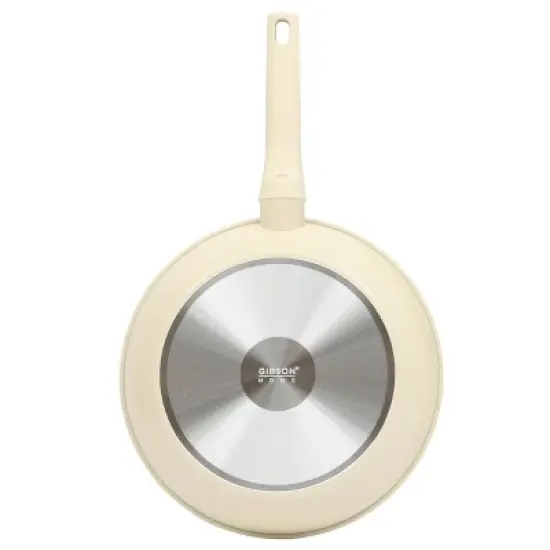 Gibson Home Barnsdall 12 Inch Nonstick Aluminum Frying Pan in Linen image {2}