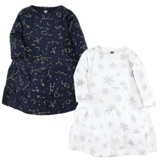 Hudson Baby Girl Cotton Dresses, Metallic Snowflake Star image {4}