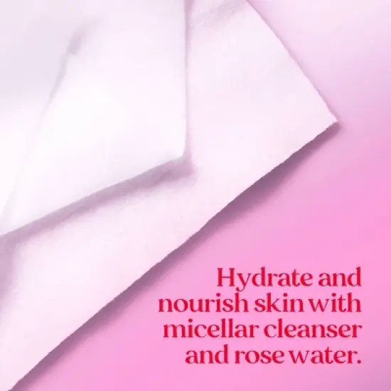 Burt's Bees Facial Cleansing Towelettes Micellar Makeup Remover Wipes - Rose - 30ct image {3}