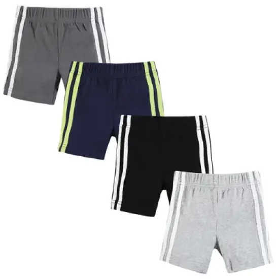 Hudson Baby Boy Shorts Bottoms 4-Pack, Gray Navy image {8}