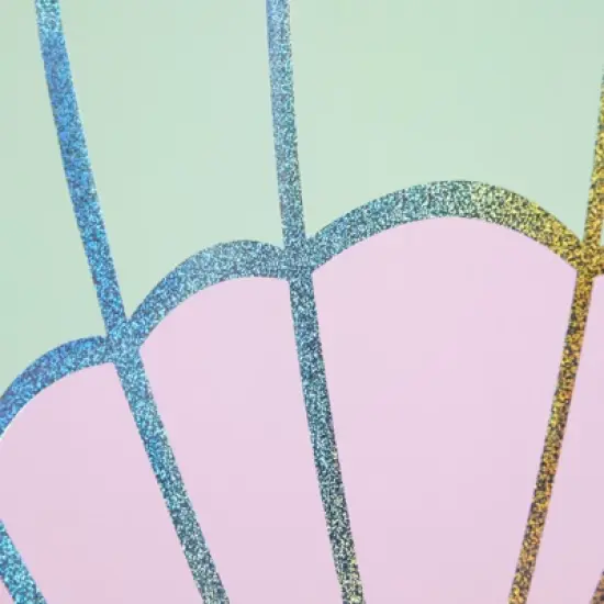 Blue Panda Small Seashell Pull String Pinata for Mermaid Birthday Party Supplies (14 x 13 x 3 In) image {4}