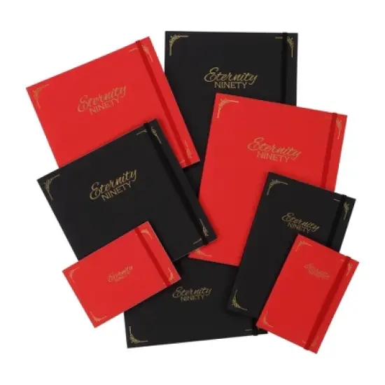 New York Central Eternity Ninety Flat Book- 6x4" Sketch Watercolor Journal, Pack of 10- Black Soft Paperback- Watercolor Sketchbook w/ Elastic Band, image {2}