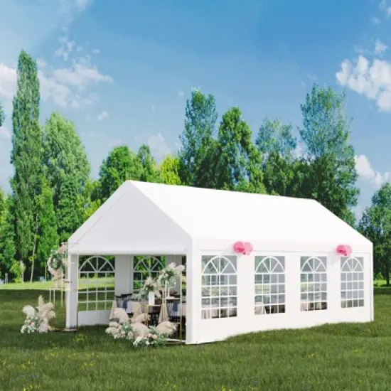 Outdoor Gazebo Tent for Events , Removable Sidewalls, 3 Storage Bags, Waterproof, Easy Setup, Ideal for Backyard Parties, Weddings image {6}