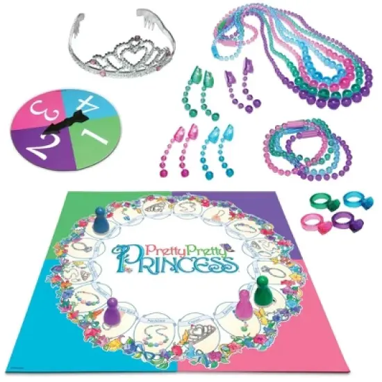Winning Moves Board Games Pretty, Pretty, Princess with 1990's Artwork USA, Delightful Jewelry Dress-Up Game for 2-4 Players, Ages 5 and Up (1222) image {1}