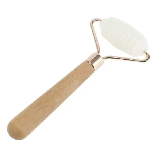 Unique Bargains Portable Single Thorn Head Facial Roller White 1 Pc image {3}