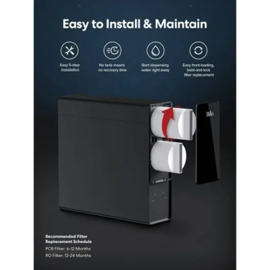 BRIO Tankless RO Reverse Osmosis Water Filtration System 600GPD image {7}