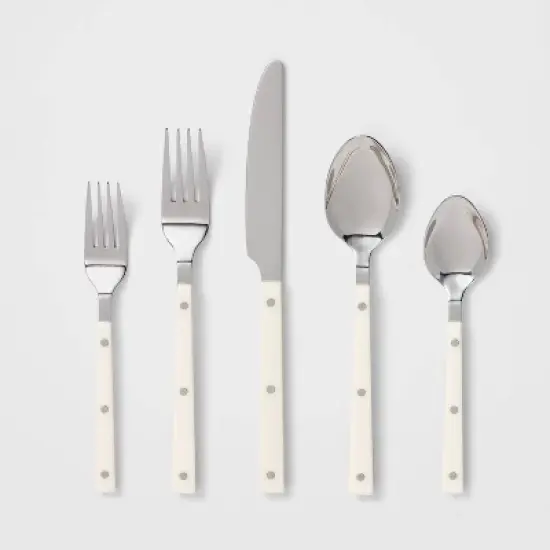 20pc Stainless Steel Burlington Silverware Set - Threshold&trade; image {4}