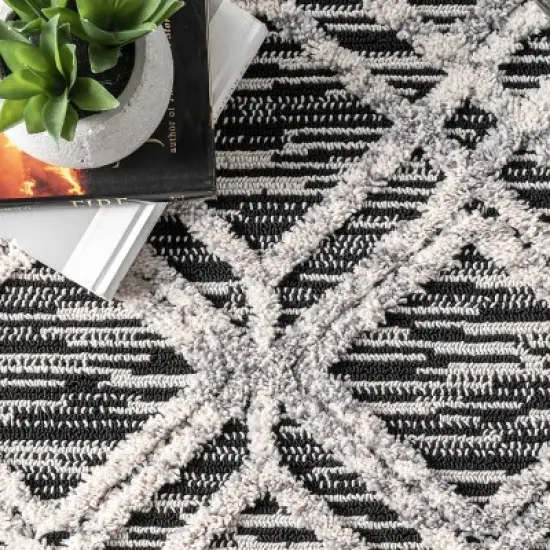 nuLOOM Ansley Moroccan Lattice Tassel Area Rug image {5}
