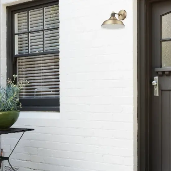 Globe Electric Sutton Matte Brass Outdoor Indoor Textured Wall Sconce image {7}